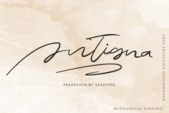 Antigna: A Graceful Script Font for Designers