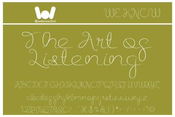 Listening Font for Elegant Design