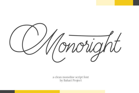Monoright: A Delicate Script Font for Makers